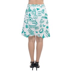 Chiffon Wrap Front Skirt 