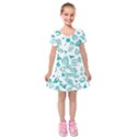 Kids  Short Sleeve Velvet Dress 