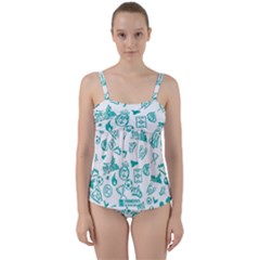 Twist Front Tankini Set 