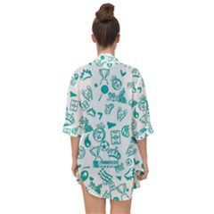 Open Front Chiffon Kimono 