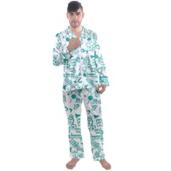 Men s Long Sleeve Satin Pajamas Set 