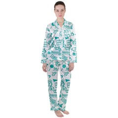 Women s Long Sleeve Satin Pajamas Set 