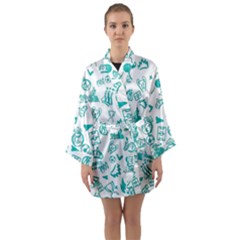 Long Sleeve Satin Kimono 