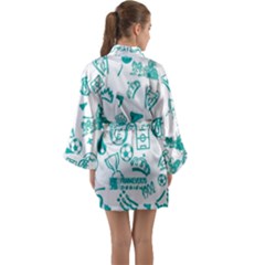 Long Sleeve Satin Kimono 