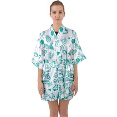 Half Sleeve Satin Kimono  