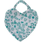 Real Madrid, Background, Pattern, Sport Giant Heart Shaped Tote