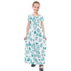 Kids  Short Sleeve Maxi Dress 