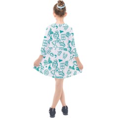 Kids  Quarter Sleeve Shirt Dress 