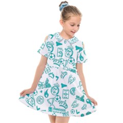 Kids  Short Sleeve Shirt Dress 