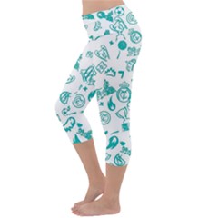 Lightweight Velour Capri Yoga Leggings 