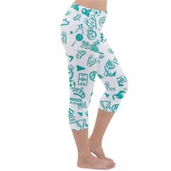 Lightweight Velour Capri Yoga Leggings 