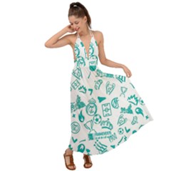 Backless Maxi Beach Dress 