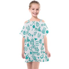 Kids  One Piece Chiffon Dress 