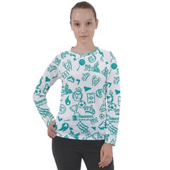 Real Madrid, Background, Pattern, Sport Women s Long Sleeve Raglan T