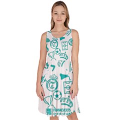 Knee Length Skater Dress With Pockets 