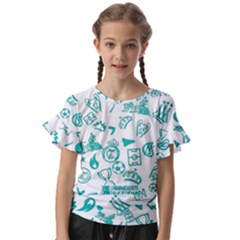 Kids  Cut Out Flutter Sleeves 