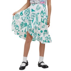 Kids  Ruffle Flared Wrap Midi Skirt 