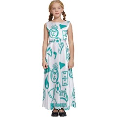 Kids  Satin Sleeveless Maxi Dress 