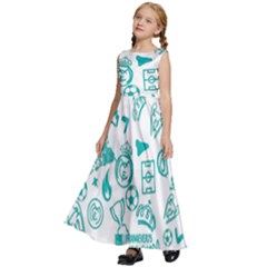 Kids  Satin Sleeveless Maxi Dress 