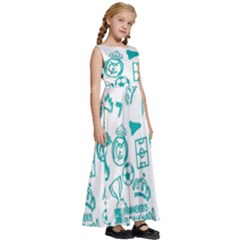 Kids  Satin Sleeveless Maxi Dress 