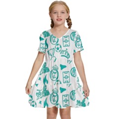 Kids  Short Sleeve Tiered Mini Dress 