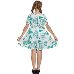 Kids  Short Sleeve Tiered Mini Dress 