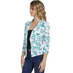 Women s Casual 3/4 Sleeve Spring Jacket 