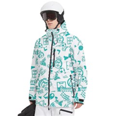 Men s Multi Pockets Zip Ski and Snowboard Waterproof Breathable Jacket 