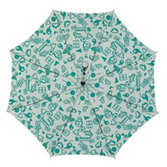 Real Madrid, Background, Pattern, Sport Automatic Folding Umbrella with Case (Medium) from ArtsNow.com