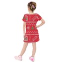 Kids  Short Sleeve Velvet Dress 