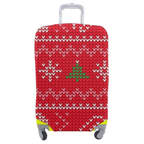 Red Christmas Pattern Xmas Decorations, Christmas Knitted Texture Luggage Cover (Medium) from ArtsNow.com