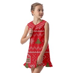 Kids  Pilgrim Collar Ruffle Hem Dress 