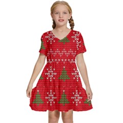 Kids  Short Sleeve Tiered Mini Dress 