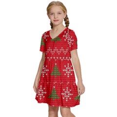 Kids  Short Sleeve Tiered Mini Dress 