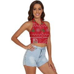 Backless Halter Cami Shirt 