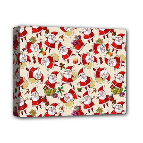 Santa Claus Patterns, Christmas Decorations Deluxe Canvas 14  x 11  (Stretched) from ArtsNow.com