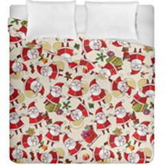 Santa Claus Patterns, Christmas Decorations Duvet Cover Double Side (King Size) from ArtsNow.com