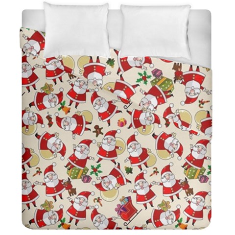 Santa Claus Patterns, Christmas Decorations Duvet Cover Double Side (California King Size) from ArtsNow.com