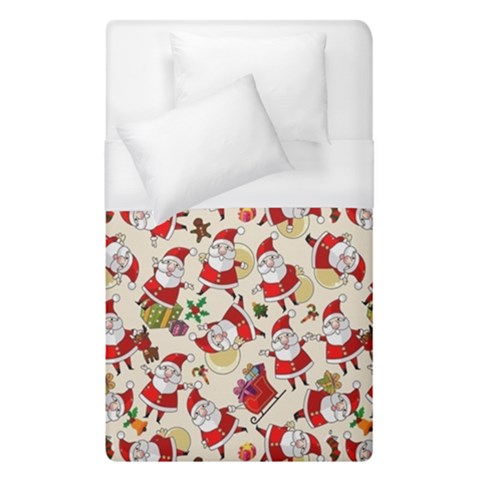 Santa Claus Patterns, Christmas Decorations Duvet Cover (Single Size) from ArtsNow.com