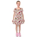 Kids  Short Sleeve Velvet Dress 