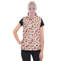 Santa Claus Patterns, Christmas Decorations Women s Button Up Vest from ArtsNow.com