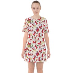 Sixties Short Sleeve Mini Dress 