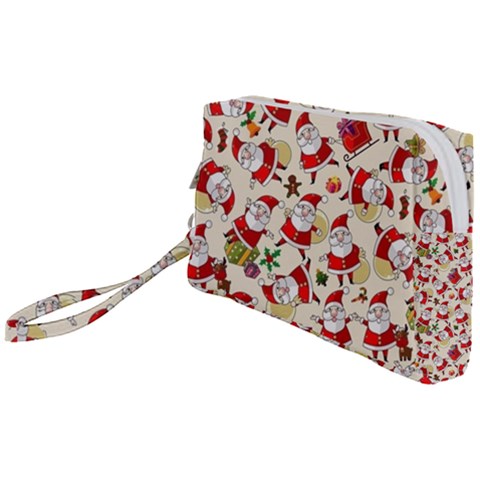 Santa Claus Patterns, Christmas Decorations Wristlet Pouch Bag (Small) from ArtsNow.com