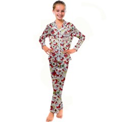 Kids  Satin Long Sleeve Pajamas Set 