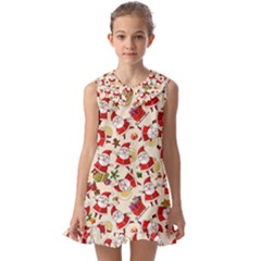 Kids  Pilgrim Collar Ruffle Hem Dress 