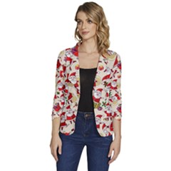 Women s One-Button 3/4 Sleeve Short Jacket 