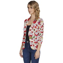 Women s One-Button 3/4 Sleeve Short Jacket 