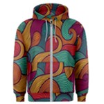 Swirly, Abstract, Multi Colored, Pattern, Men s Zipper Hoodie