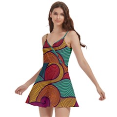 Body Wrap Sleeveless V-Neck Mini Dress 