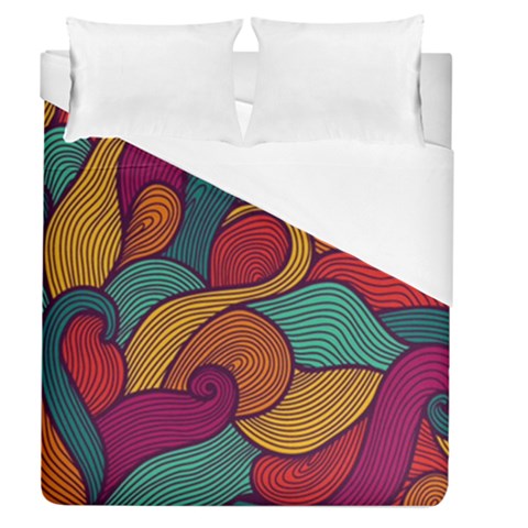 Swirly, Abstract, Multi Colored, Pattern, Duvet Cover (Queen Size) from ArtsNow.com